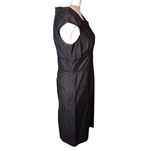 Calvin Klein Charcoal Grey Cotton Sheath Dress in Charcoal Grey Size 6‎ - Picture 6 of 14